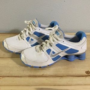 Size 11 blue/silver/white Nike Shox